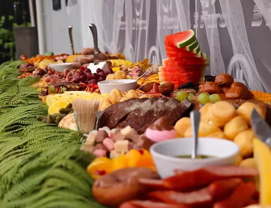 Grazing platter spread for a function at Three Furlongs
